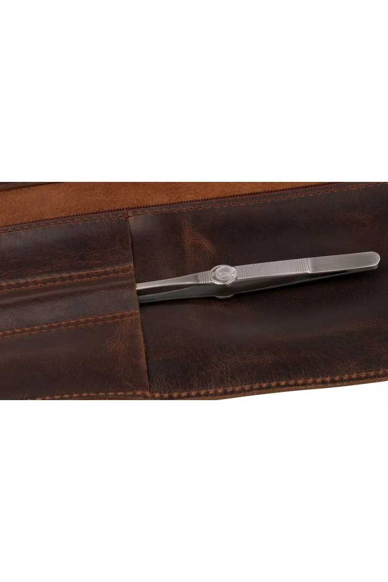 Stylish knife trolley made of pull-up cowhide leather - space 8 knives