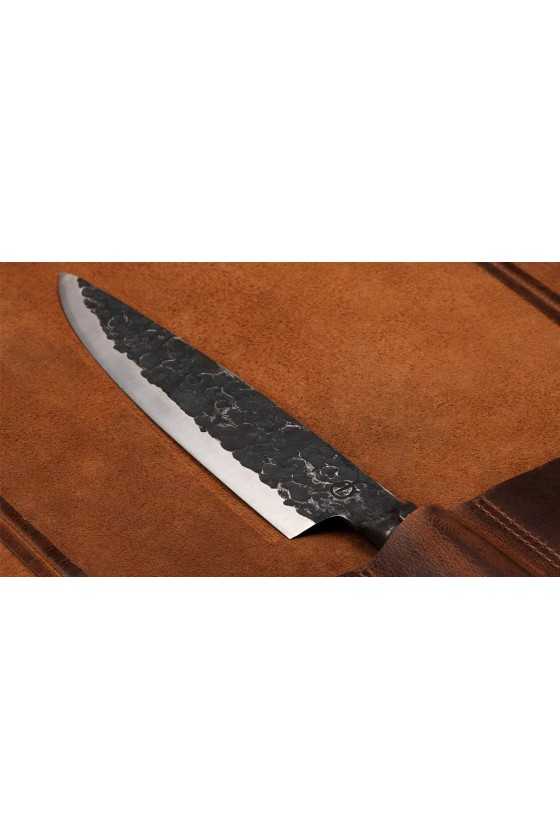 Stylish knife trolley made of pull-up cowhide leather - space 8 knives