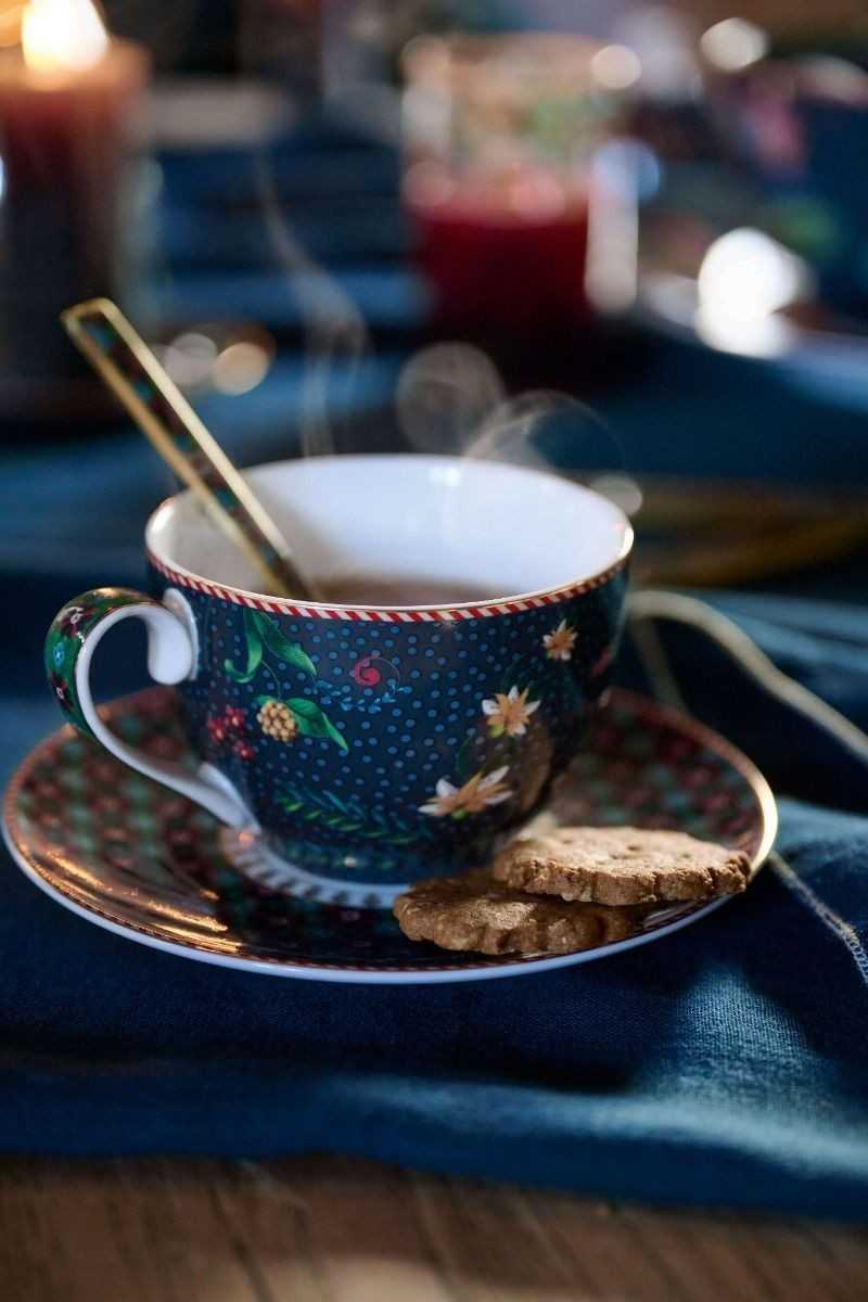 Pip Studio Set of 2 Cups & Saucers Berry Blues