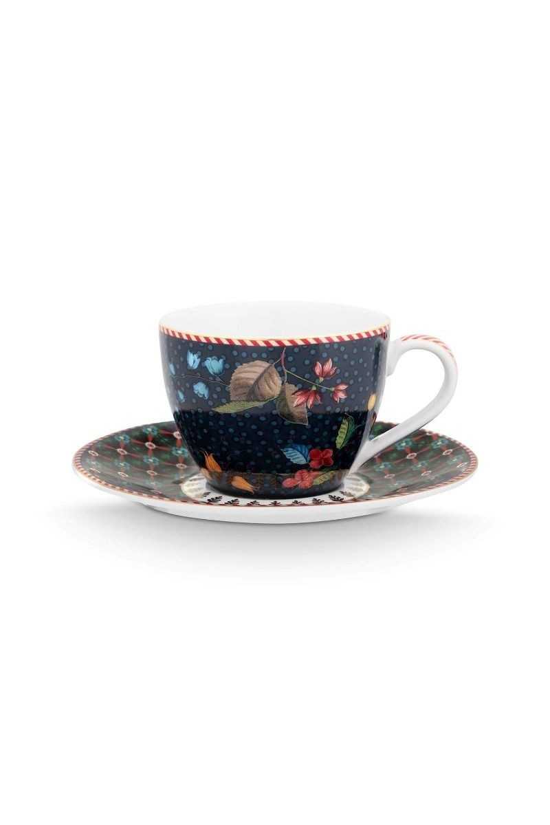 Pip Studio Set of 2 Espresso Cup & Saucer Berry Blues