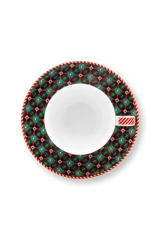 Pip Studio Set of 2 Espresso Cup & Saucer Berry Blues