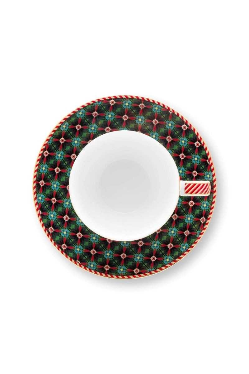Pip Studio Set of 2 Espresso Cup & Saucer Berry Blues