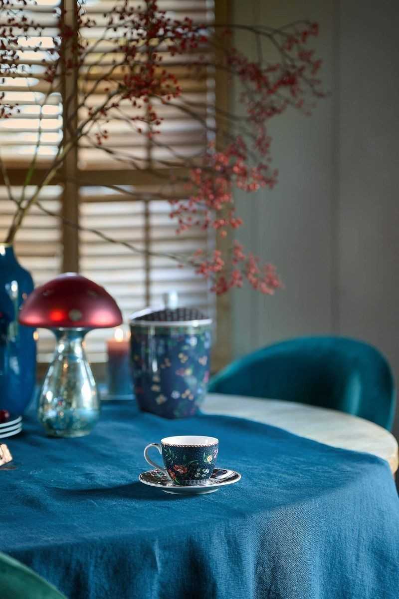 Pip Studio Set of 2 Espresso Cup & Saucer Berry Blues