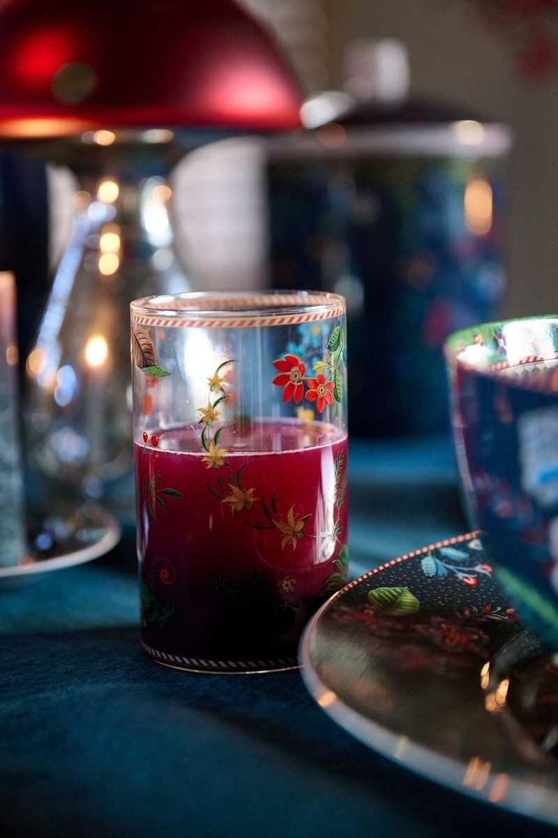 Pip Studio Longdrink Glass Berry Blues Multicolor 360ml