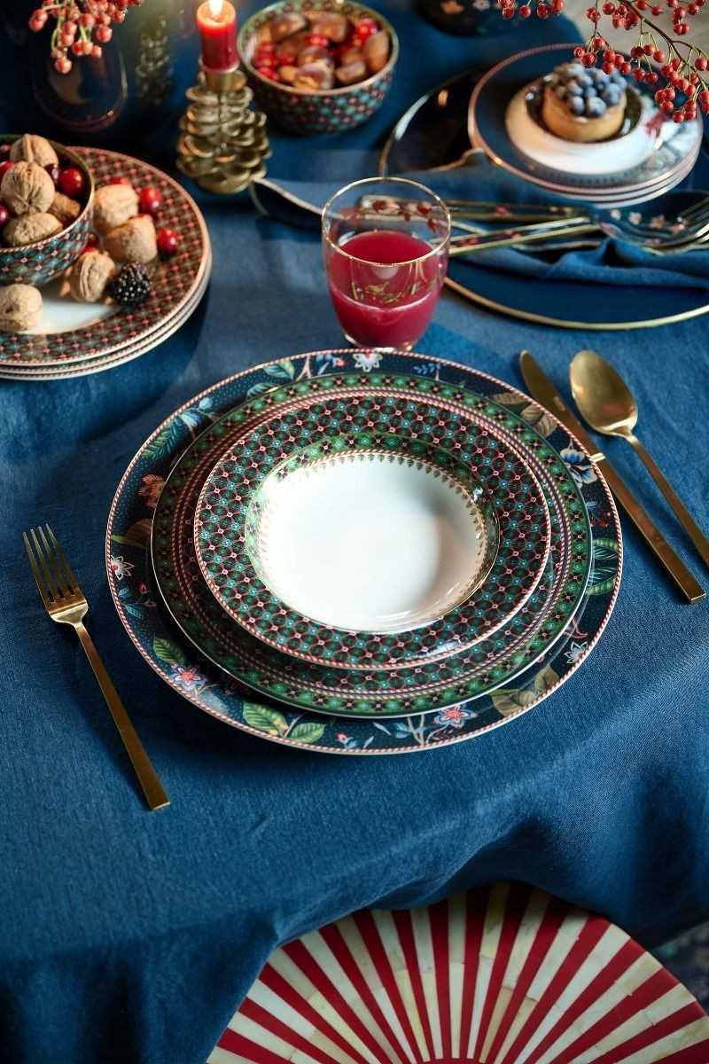 Pip Studio Diep Bord Clover Groen 21.5cm