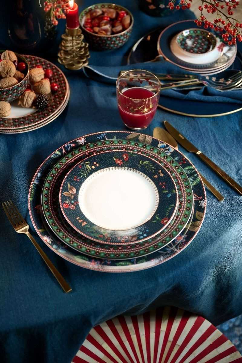 Pip Studio Ontbijtbord Berry Blues Blauw 21cm