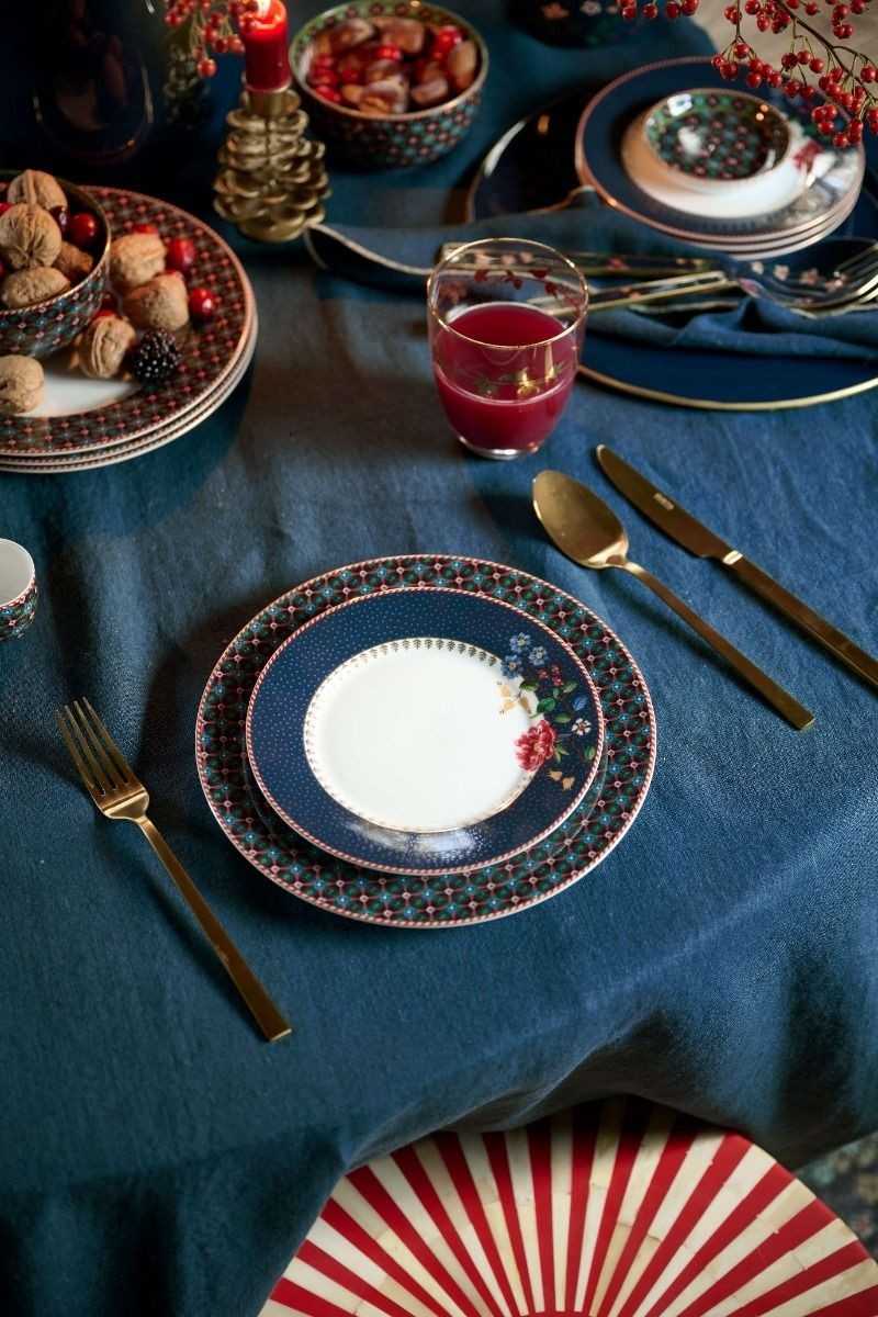 Pip Studio Gebaksbord Berry Blues Blauw 17cm