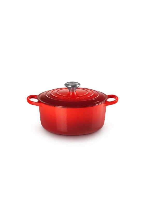 Le Creuset Round Dutch Oven Enameled Cast Iron Cherry Red