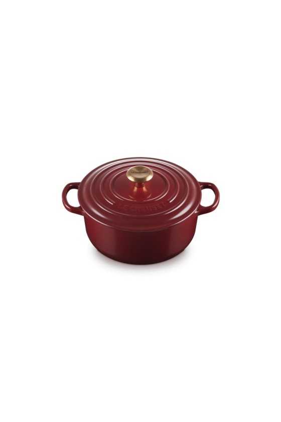 Le Creuset Round Casserole in Cast Iron Garnet