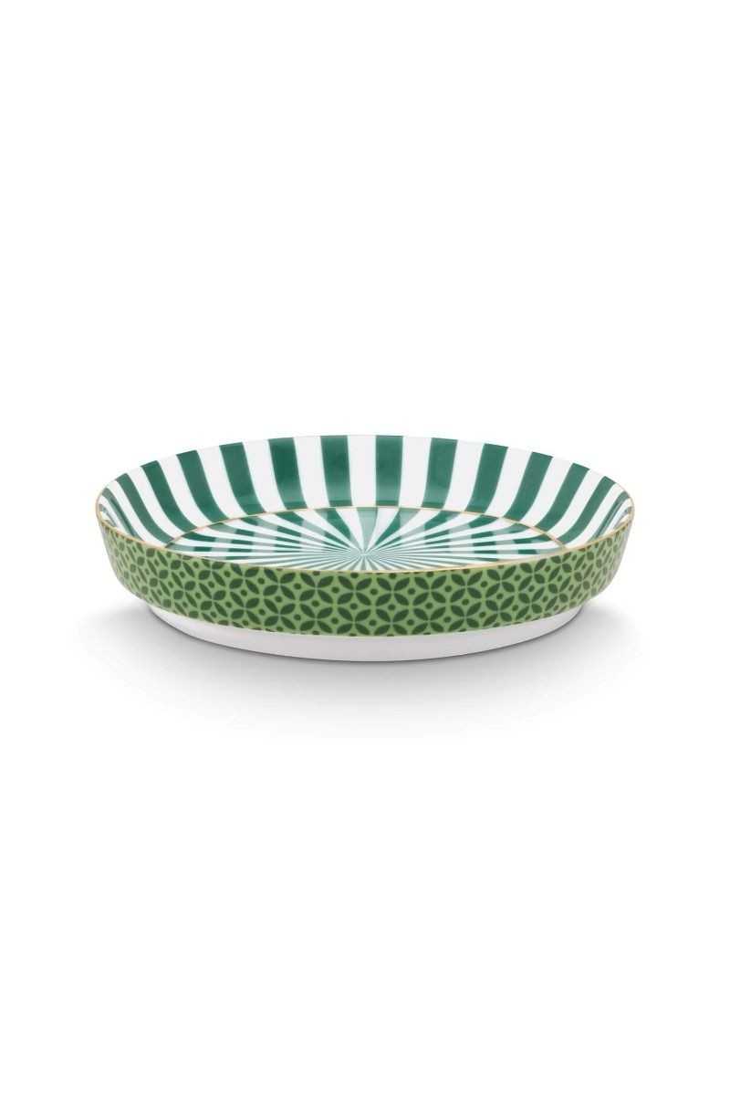 Pip Studio Royal Stripes Mok & Theetip Groen set 2-delig