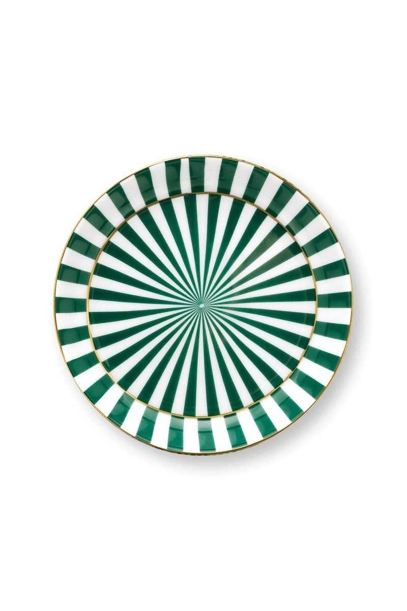 Pip Studio Royal Stripes Mug & Tea Tip Green 2-piece set