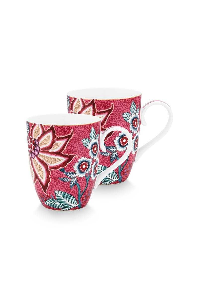 Pip Studio Set van 2 Mokken Groot Festival Flower Pip Studio Set van 2 Mokken Groot Festival Flower