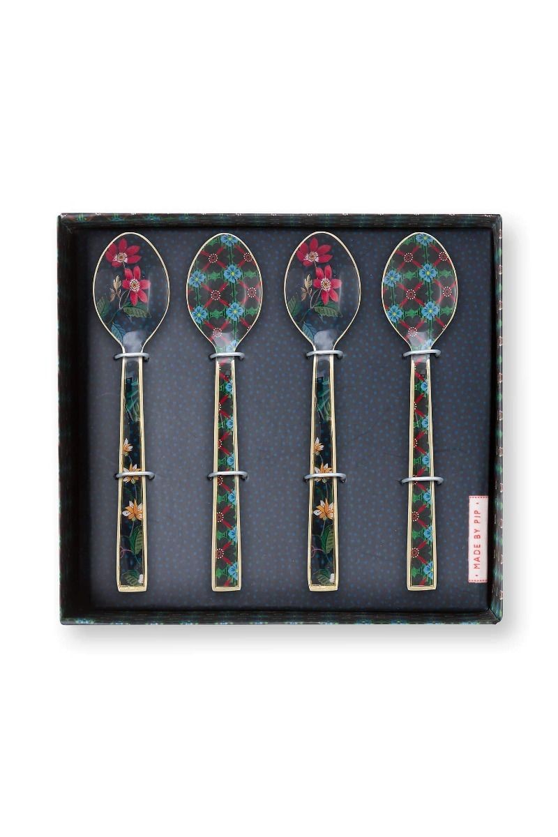 Pip Studio 4-delige set teaspoons Berry Blues Pip Studio 4-delige set teaspoons Berry Blues