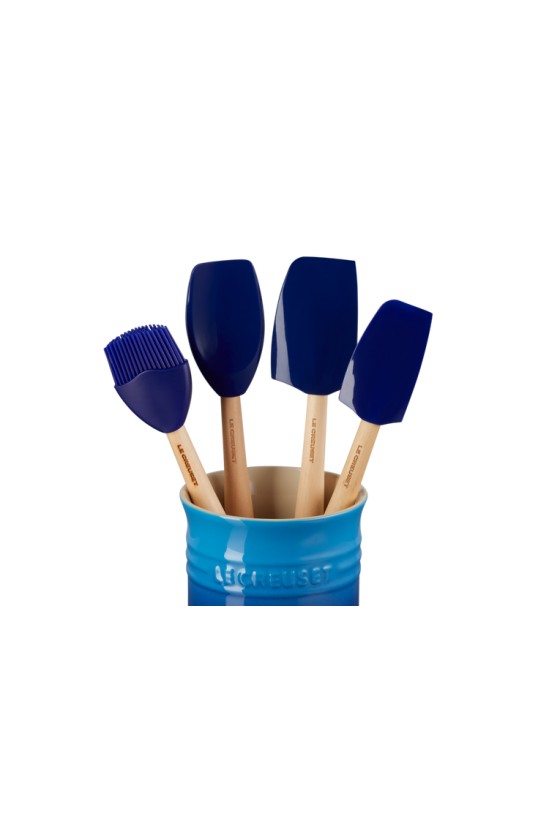 Le Creuset Geschenkset met Spatelpot + 4 Premium Spatels Azure