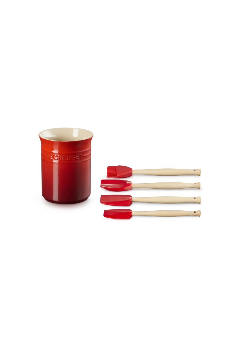 Le Creuset Geschenkset met Spatelpot +4 Premium Spatels