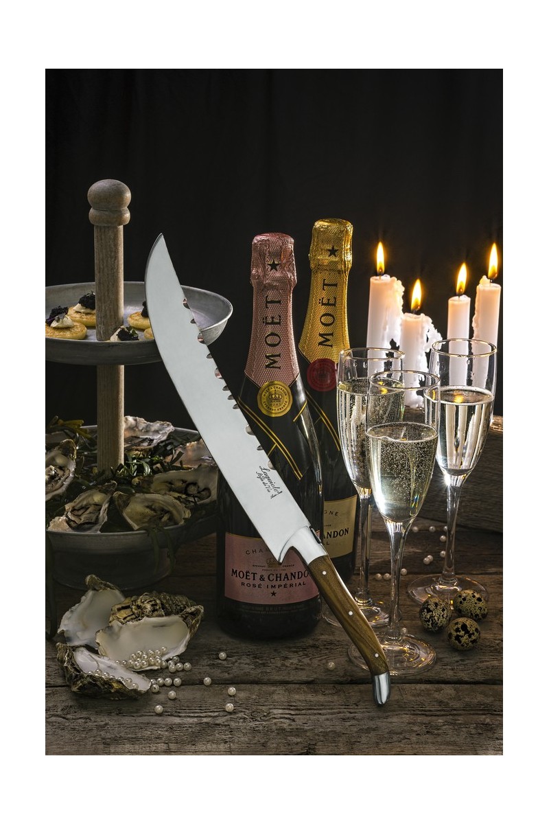 Laguiole Style de Vie Luxury Line Champagnezwaard Sabel olijfhout