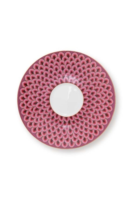 Pip Studio Espresso Kopjes & Schotels Flower Festival Donkerroze 120ml