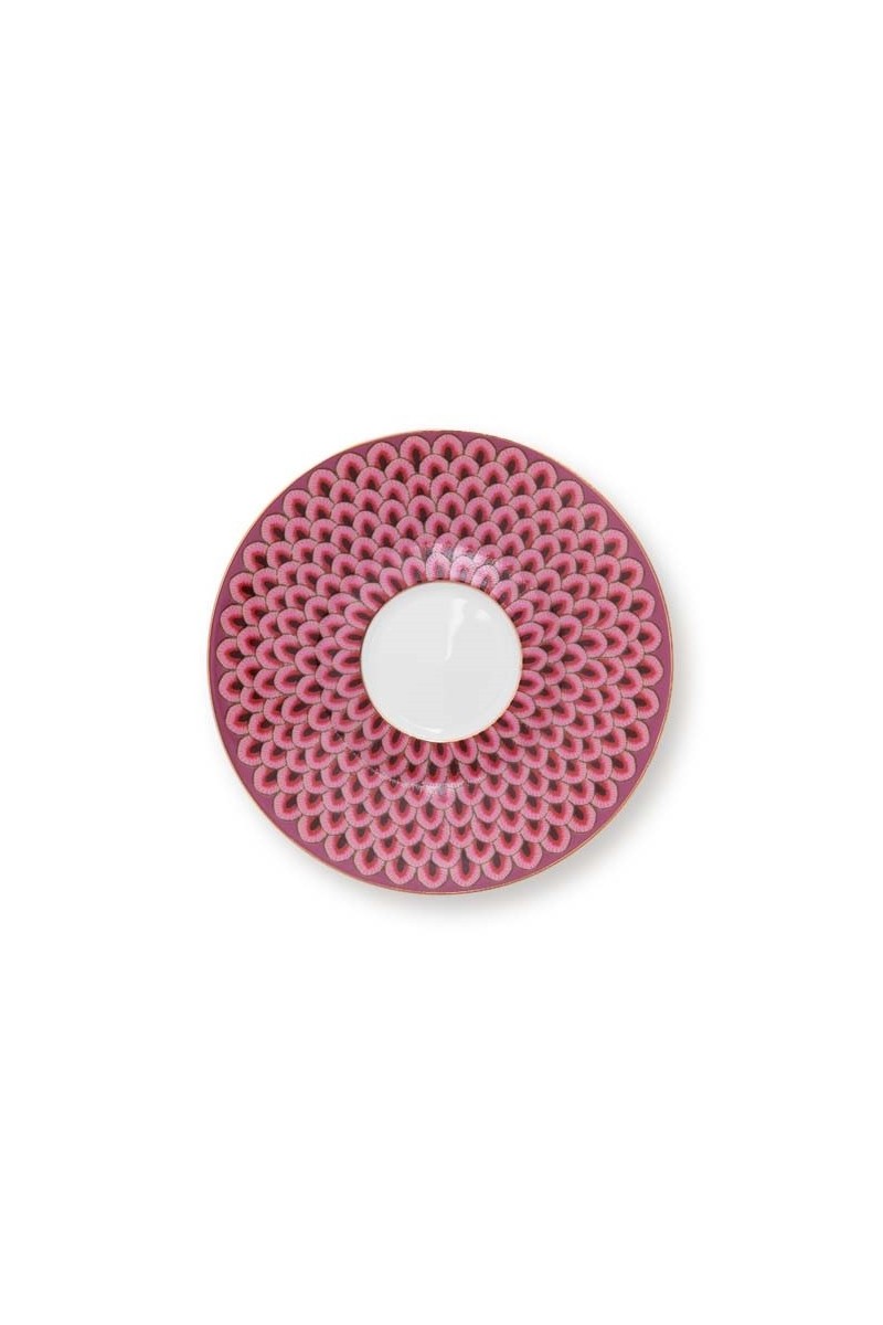 Pip Studio Espresso Kopjes & Schotels Flower Festival Donkerroze 120ml