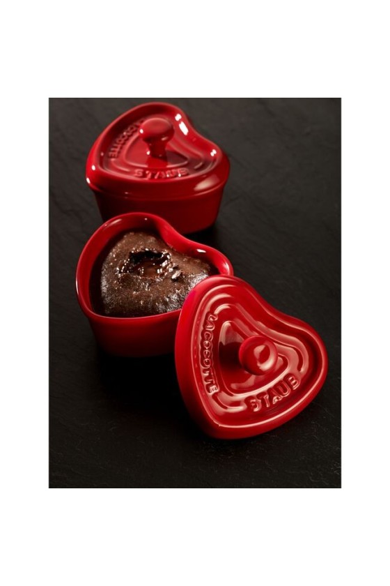 Staub Ceramiek Mini braadpan 10cm/200ml Hart Kersenrood