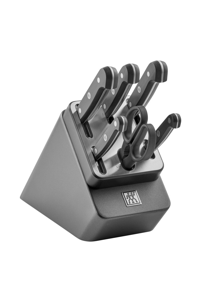 ZWILLING Gourmet 7-delig, Messenblok, Anthraciet met slijpfunctie ZWILLING Gourmet 7-delig, Messenblok, Anthraciet met slijpfunctie