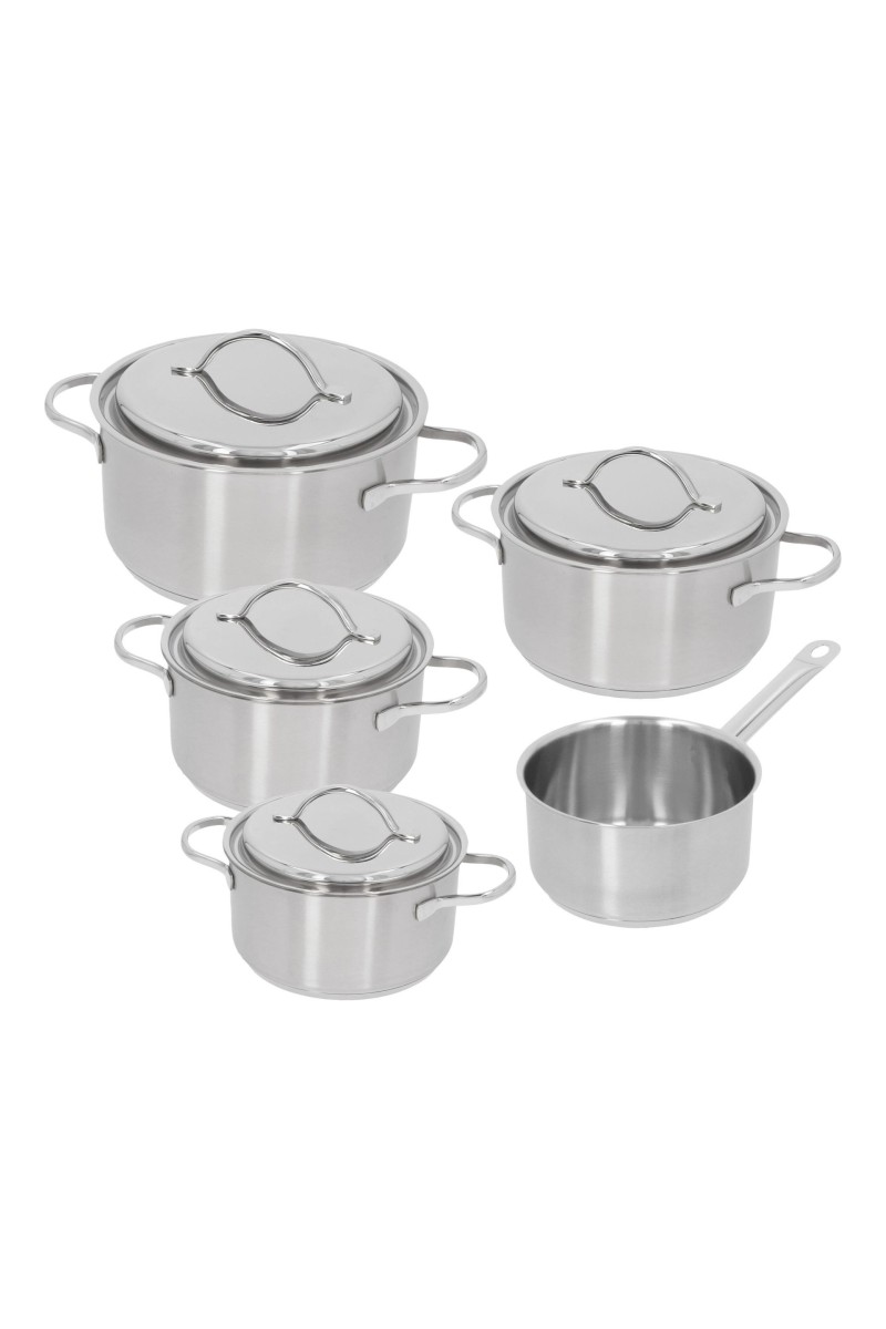 Demeyere Resto 3 Pots and Pans Set, 5-Piece