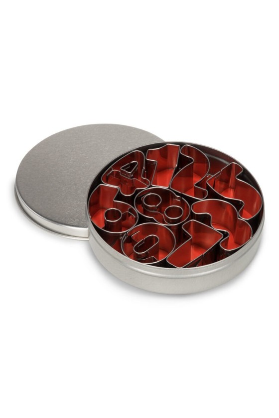 Patisse stainless steel cookie cutter set in box, 9 pieces.