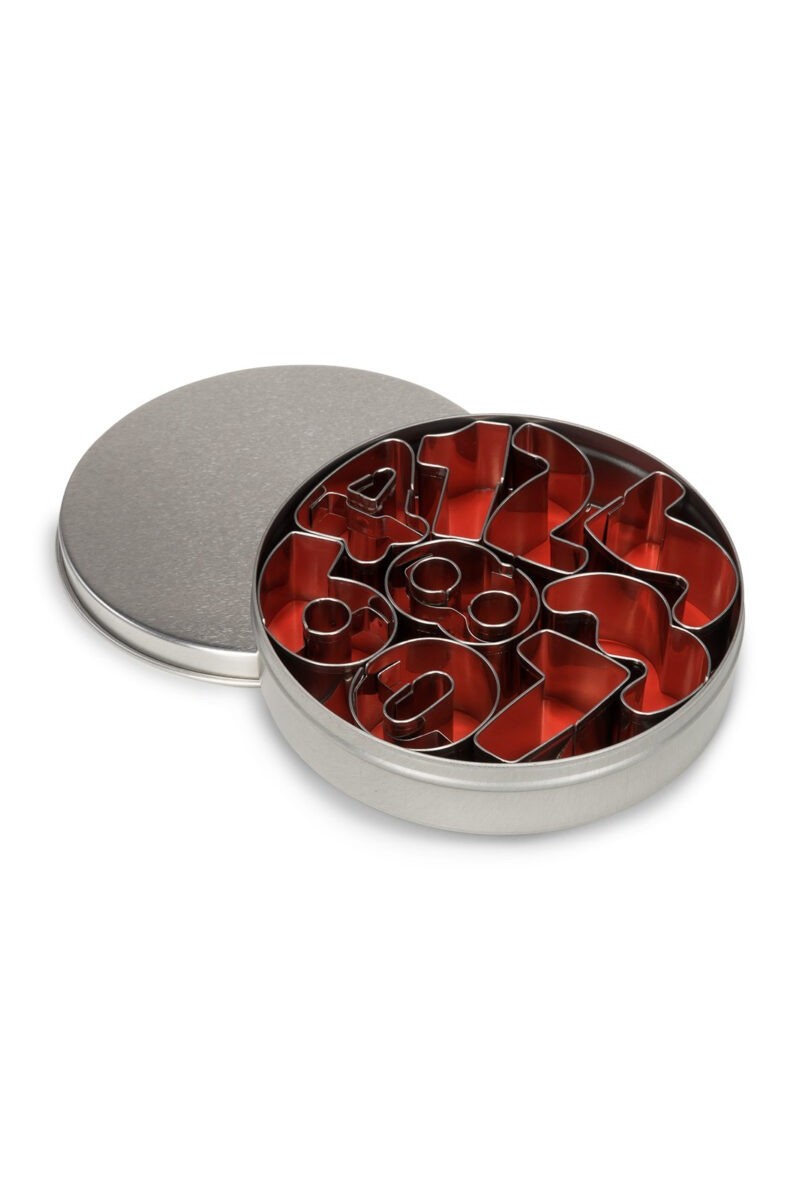 Patisse stainless steel cookie cutter set in box, 9 pieces.