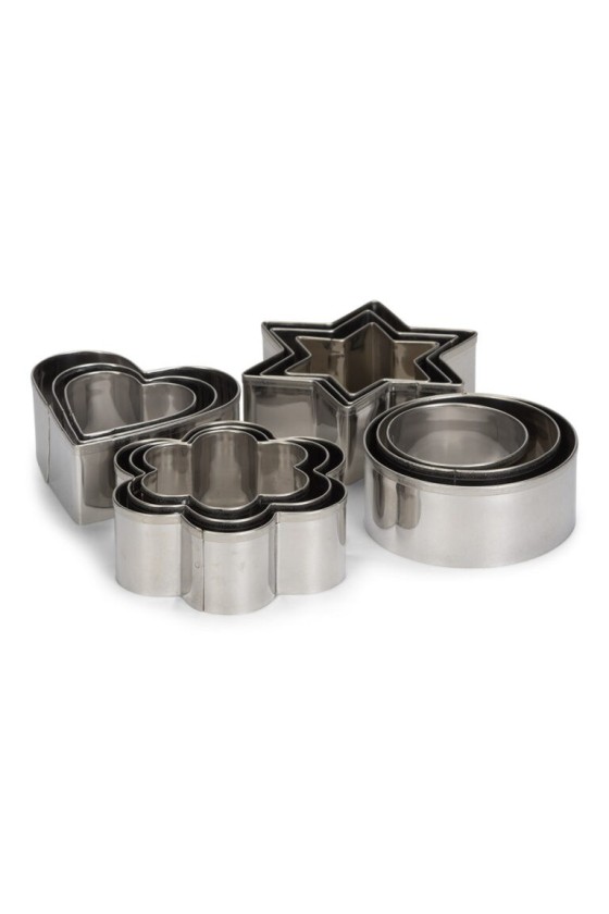 Patisse Set of stainless steel cookie cutters 12 pieces.
