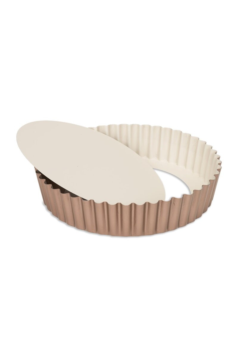 Patisse quiche pan with removable bottom and high edge