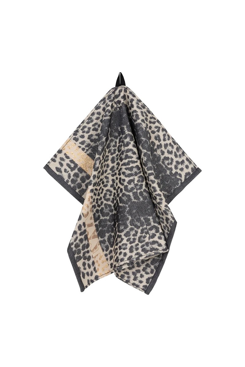 Dish gift set leopard 1 black / sand / gold
