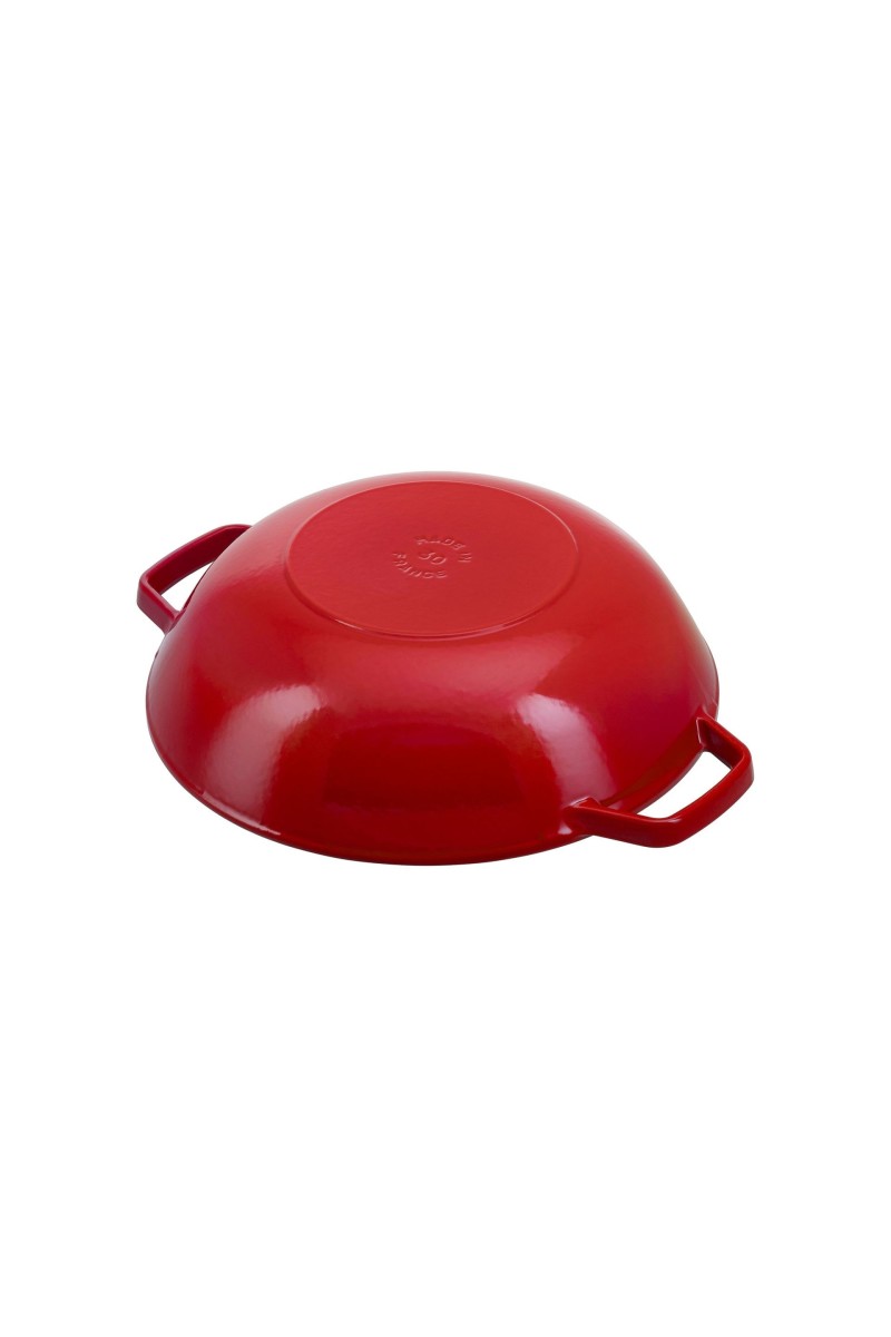 Staub Wok with glass lid 30 cm, Cherry Red
