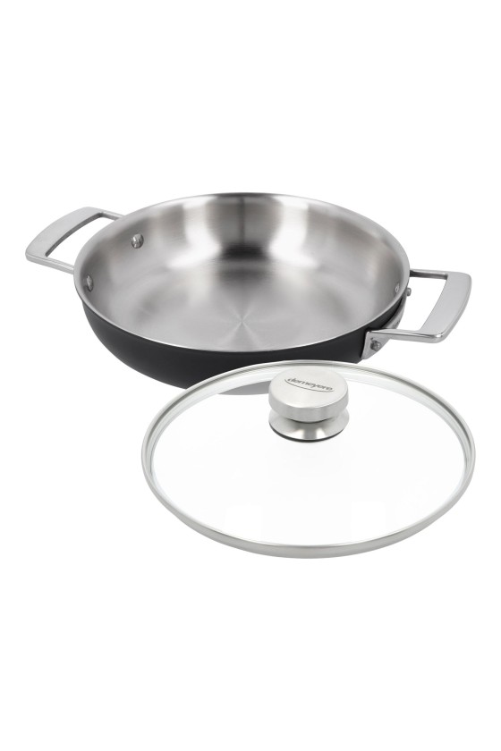 Demeyere Black 5 Multifunction Koekenpan 24cm incl. gratis glasdeksel
