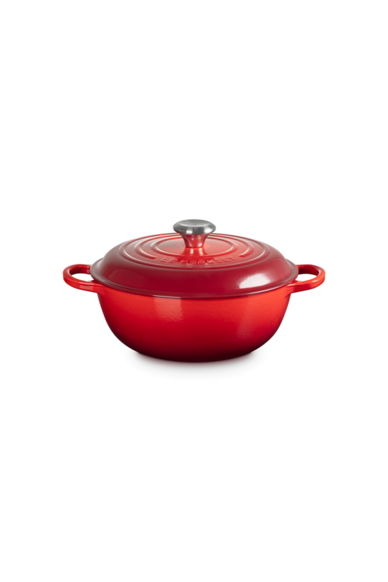 Le Creuset Marmite met Hoge Deksel Kersenrood 26cm