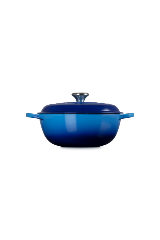 Le Creuset Marmite met Hoge Deksel Azure 26cm