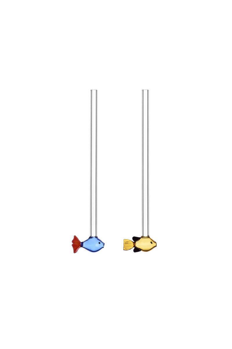 Ichendorf Marine Garden 2 Straws Blue and Amber Fish