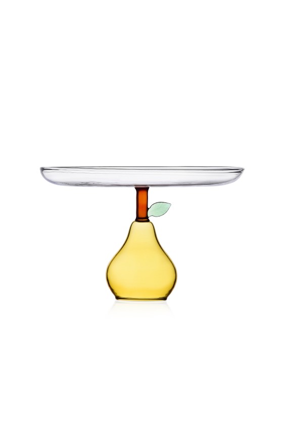 Ichendorf Fruits&Flowers Glass Elevated Pear Yellow