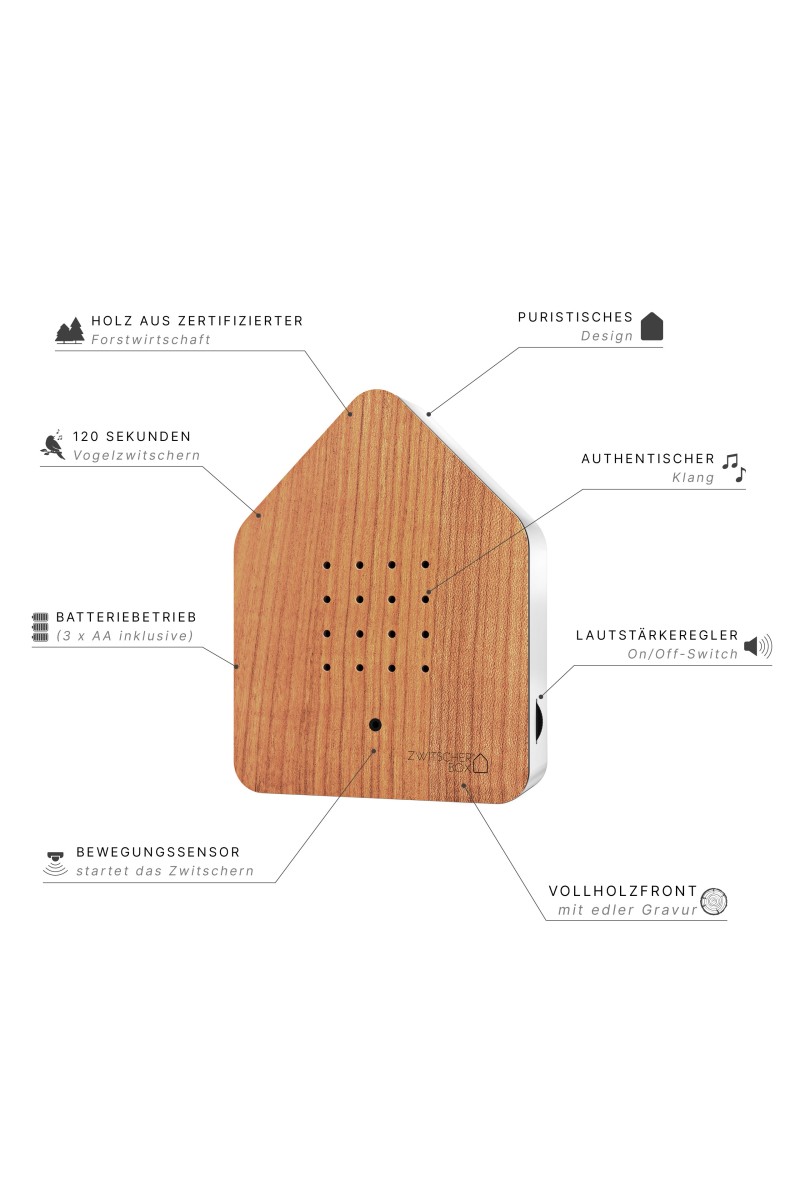 Zwitscherbox Birdhouse Cherry