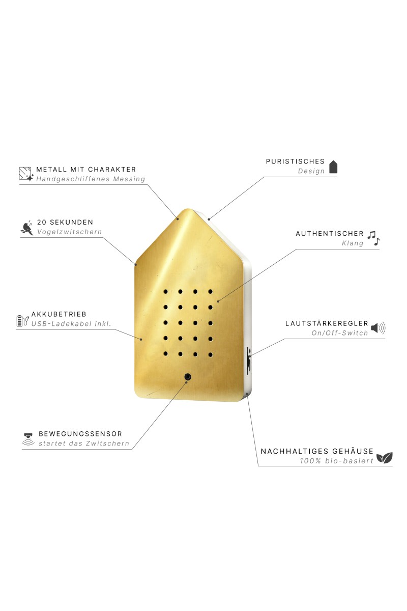 Relaxound Birdybox Goud oplaadbaar