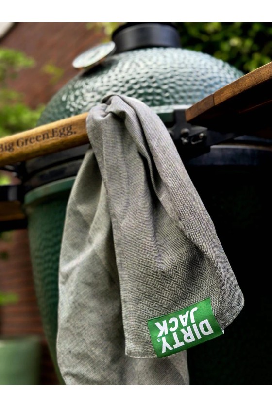 DIRTY JACK Kookdoek Charcoal - Groen Label