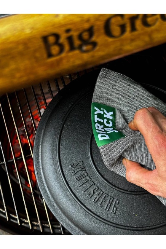 DIRTY JACK Kookdoek Charcoal - Groen Label