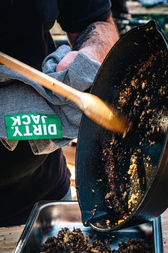 DIRTY JACK Kitchen Towel Charcoal - Green Label