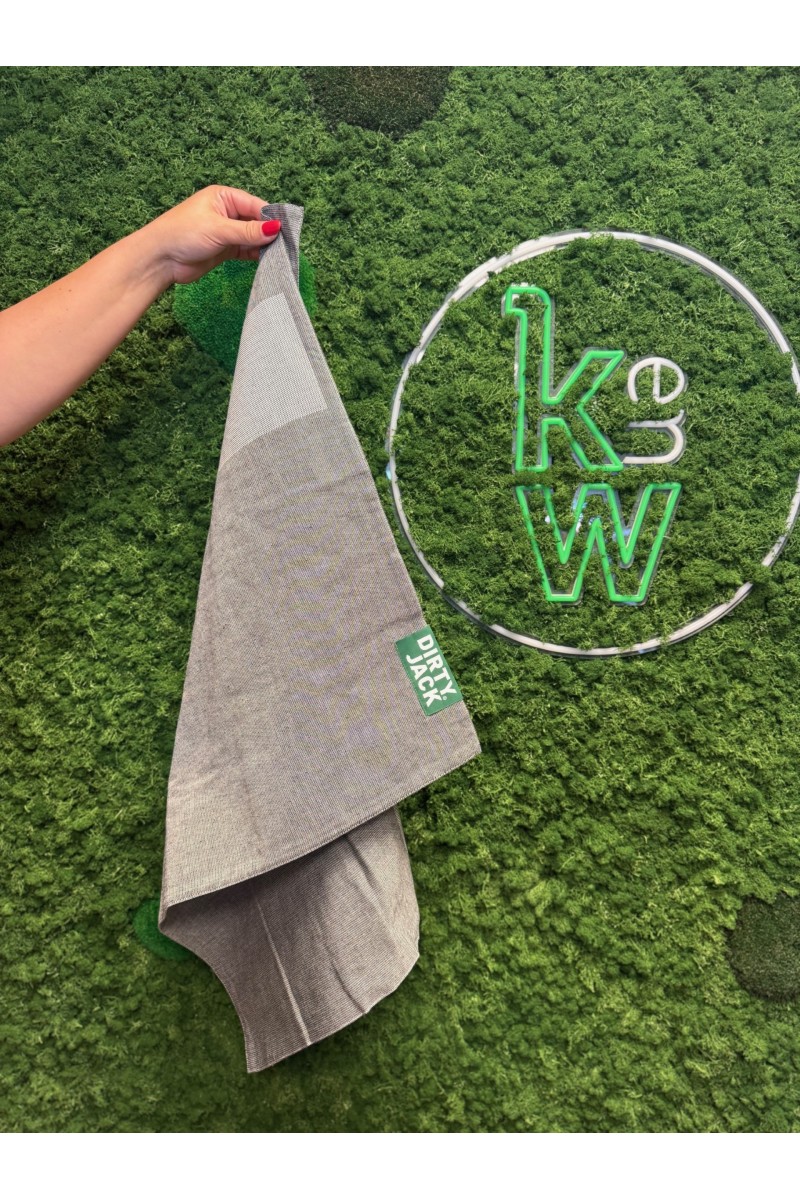 DIRTY JACK Kookdoek Charcoal - Groen Label