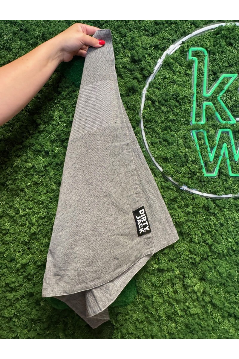 DIRTY JACK Kookdoek Charcoal - Zwart Label