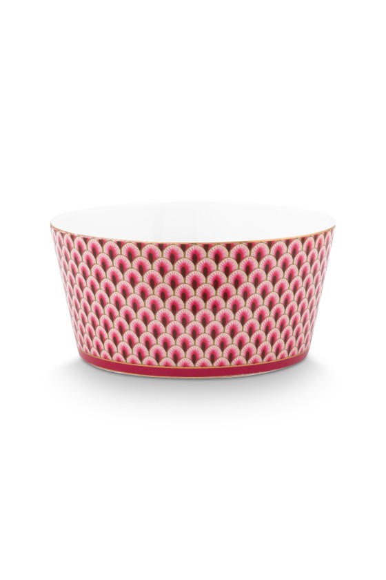 Gift Set Bowls Oriental Flower Festival Dark Pink 12cm
