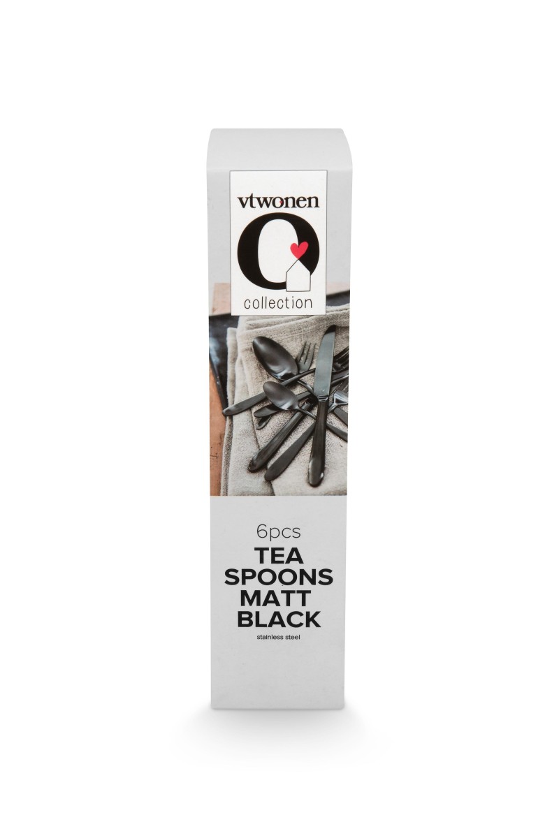 VT Wonen Set of 6 matte black teaspoons