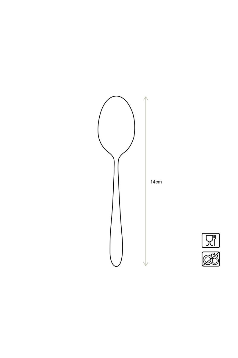 vtwonen Theelepels set van 6 mat zwart