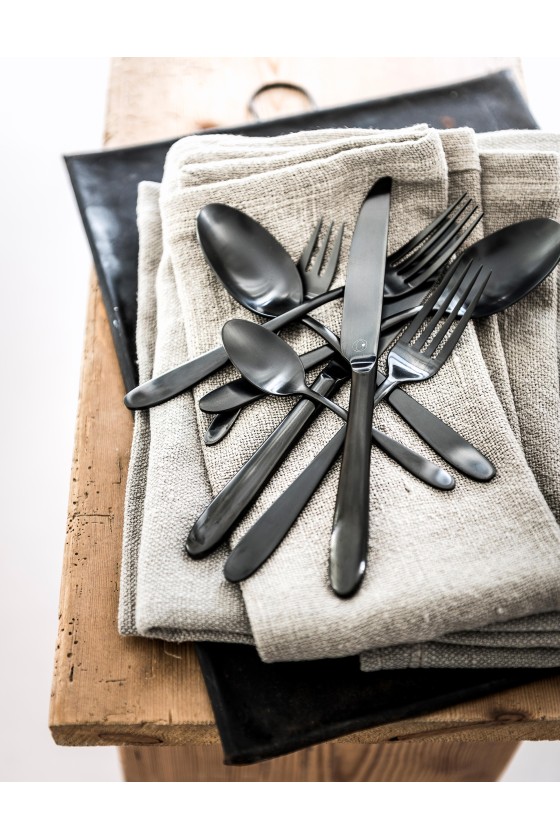 VT Wonen Set of 6 matte black cake forks