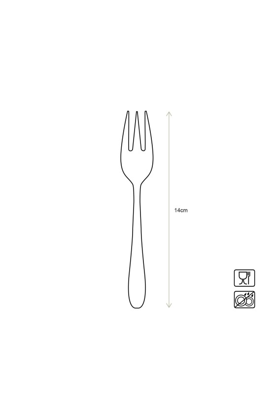 vtwonen Gebaksvorkjes set van 6 mat zwart