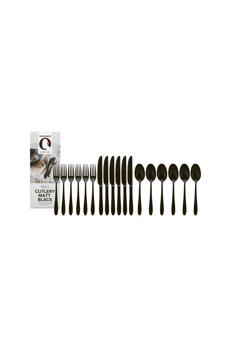 VT Wonen 18-piece cutlery set matte black VT Wonen 18-piece cutlery set matte black