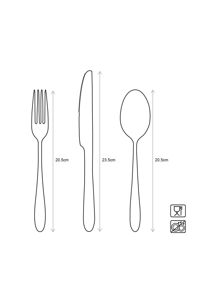 VT Wonen 18-piece cutlery set matte black